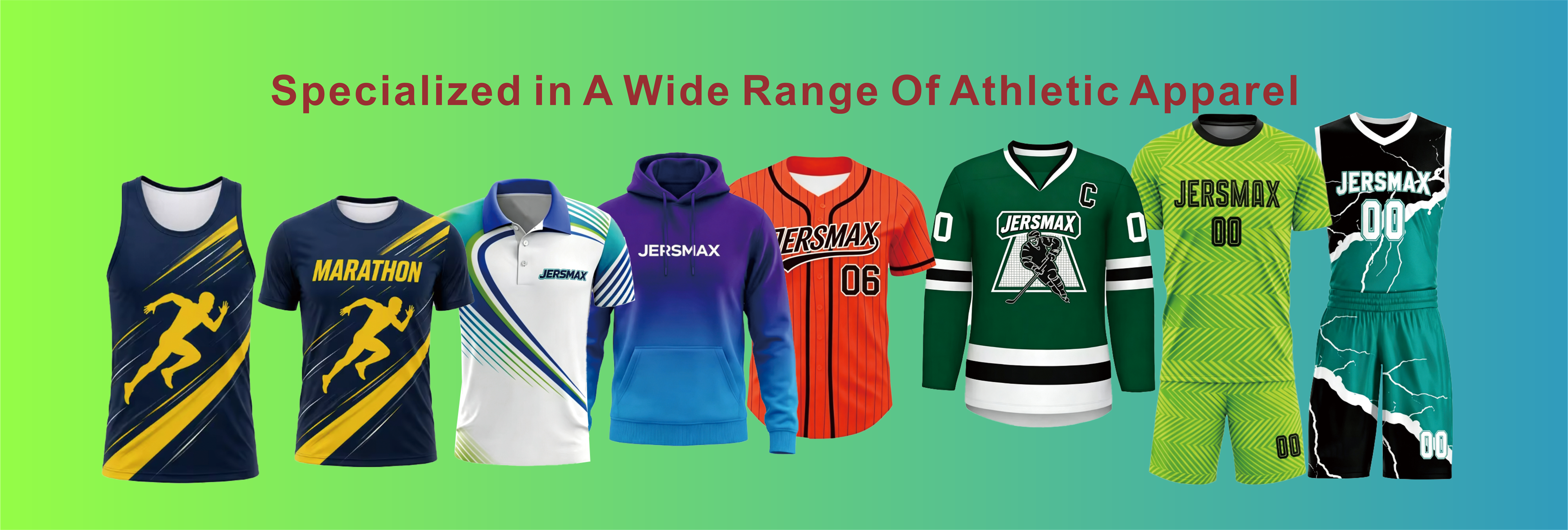 Custom teamwear and sportswear for football, basketball, hockey and running