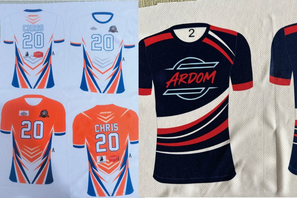 Jersmax printing color swatch for volleyball jersey