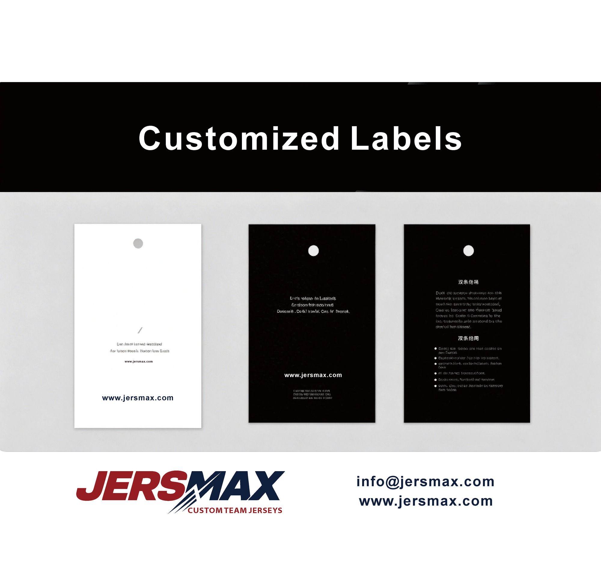customized labels for sublimation jersey
